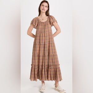 The Great the nightingale dress in bright summer plaid